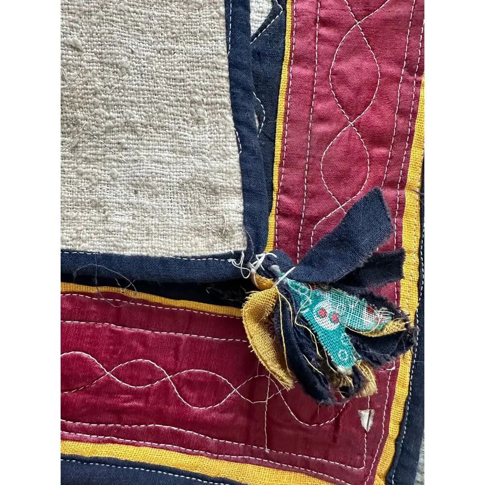 Vintage Banjara wall hanging ethnic tapestry hanging embroidery boho 35x64”